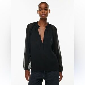 Women’s Express Black Sheer Top